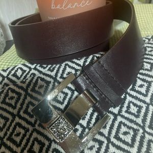 Anne Klein Leather Belt, Size M, Used
